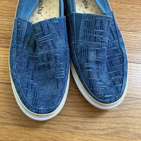 Columbia Shoes - Columbia Women Vulc n Vent Canvas Slip On Sneaker Shoe Loafer Blue Women 6.5